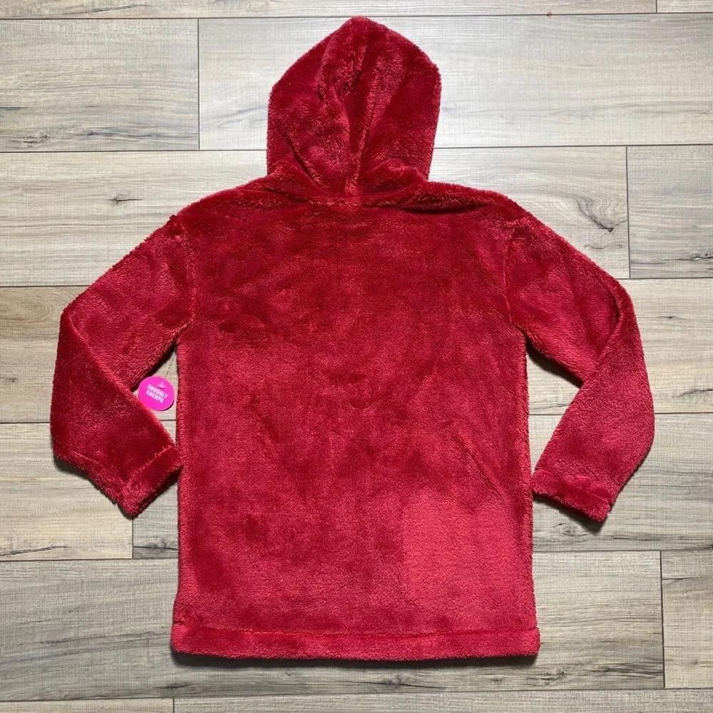 The Children Place Girls Long Sleeve Sherpa‎ Hoodie Size Large 10-12 Classic Red